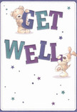 Radiating warmth and optimism, this get well card features two adorable friends-a teddy bear and a jovial puppy-springing cheerfully across the page while embracing large, colourful letters that spell 'Get Well.' Their soft fur, lovingly illustrated in brushstrokes, brings a sense of tactile comfort. Swirling stars in serene blues and purples sparkle across the delicate cream background, suggesting the twinkle of kind thoughts sent from Epping's leafy lanes. The bold, contrasting hues of the text shine with confidence and hope, mirroring the spirit of a fresh bouquet hand-delivered from Flower Delivery Epping to a neighbour on Bower Hill or a loved one in Coopersale. This card, alive with gentle joy and heartfelt sentiment, is a perfect companion to a local floral arrangement-providing encouragement and emotional healing unique to the caring communities surrounding Epping Forest.
