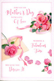 This Mother's Day card is portrayed as a soft, romantic arrangement of pink roses and handwritten sentiment, reminiscent of the peaceful corners of Epping where spring blossoms meet gentle light. Across a smooth, pale background, clusters of roses open in layers of pink-from the faint, almost ivory blush at their outer edges to richer, more saturated centres. Each petal is carefully shaped, slightly curled and feathered at the tips, creating a velvety texture you can almost feel. Between the main blooms, a scattering of petals appears to have drifted naturally onto the card, lying at different angles and distances, adding an airy, fleeting quality to the composition. At the heart of the design, a graceful message in flowing, hand-lettered script winds through the roses, its curves harmonising with the circular patterns of each bloom, evoking the intimate feel of a note written just for Mum. A soft ribbon in pastel tones loops around the largest bouquet, folding and crossing itself with understated elegance-as though tied by a florist finishing a hand-tied arrangement for delivery to a home near Epping High Street or the edges of Epping Forest. The lighting is gentle and evenly spread, creating subtle shadows that lend dimension to petals and ribbon without intruding on the calmness of the scene. Altogether, the card conveys a sense of warmth, gratitude, and quiet celebration, perfectly suited to sit beside a fresh vase of roses on a Mother's Day breakfast tray or a favourite windowsill in Epping.
